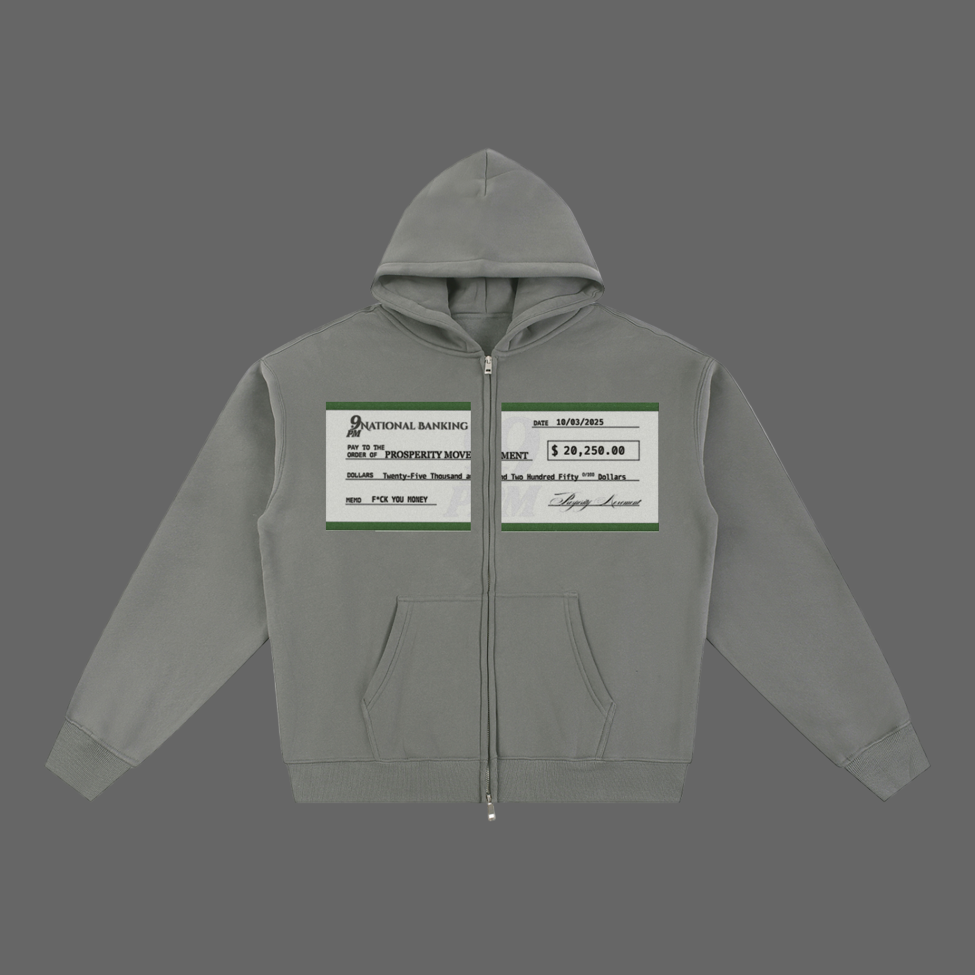 F*CK YOU MONEY Zip Up Hoodie