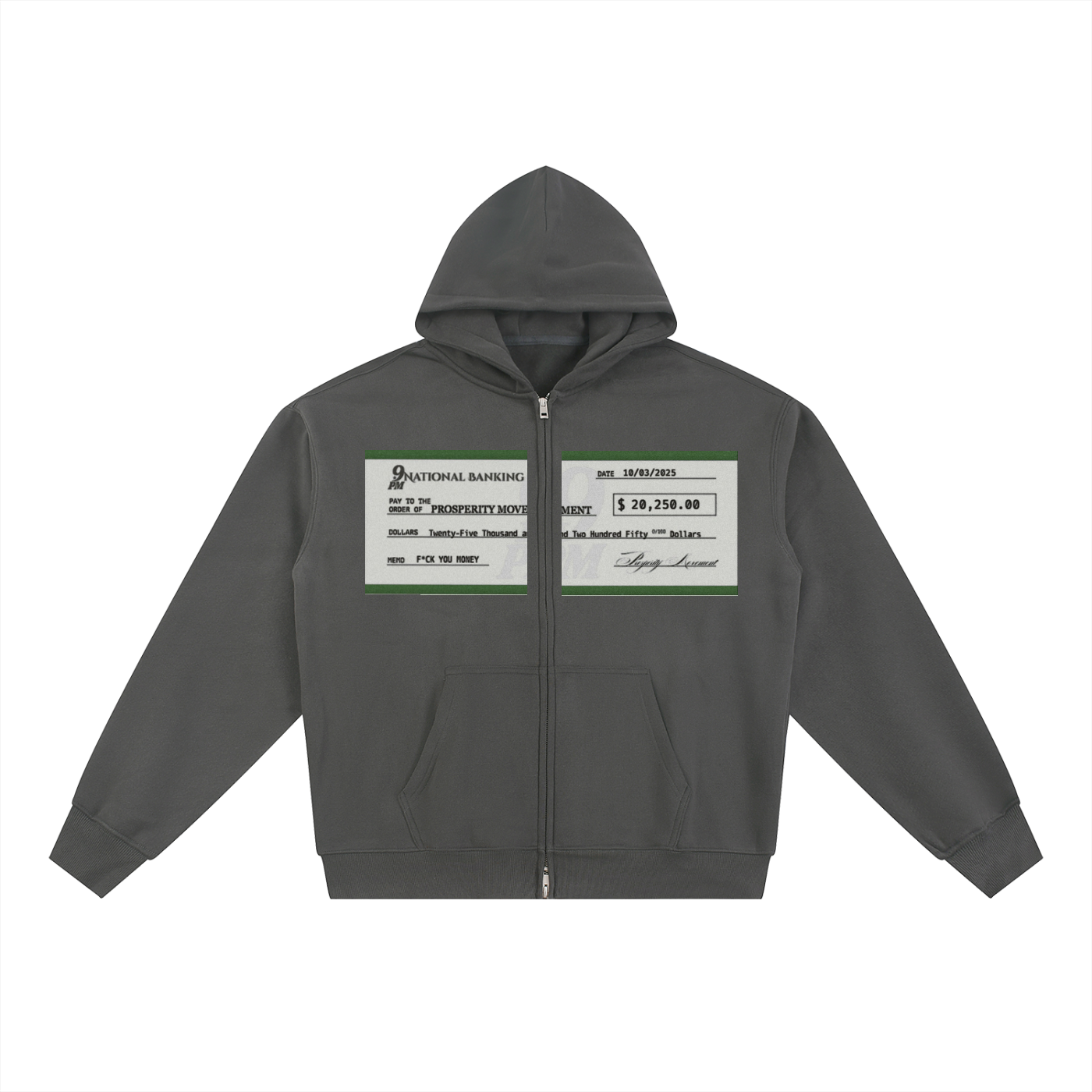 F*CK YOU MONEY Zip Up Hoodie