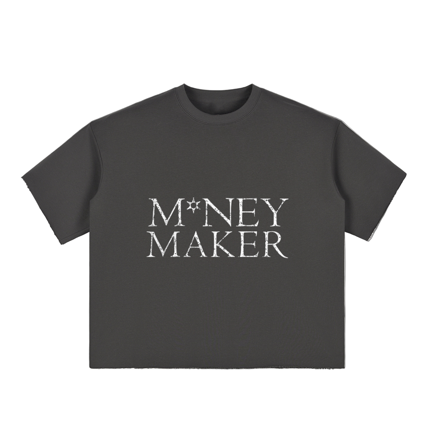 M*NEY MAKER PAPER CHECK Oversized Boxy T-Shirt