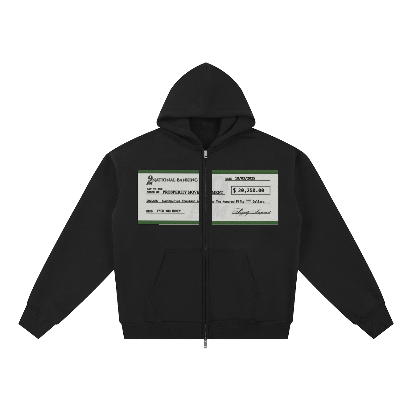F*CK YOU MONEY Zip Up Hoodie