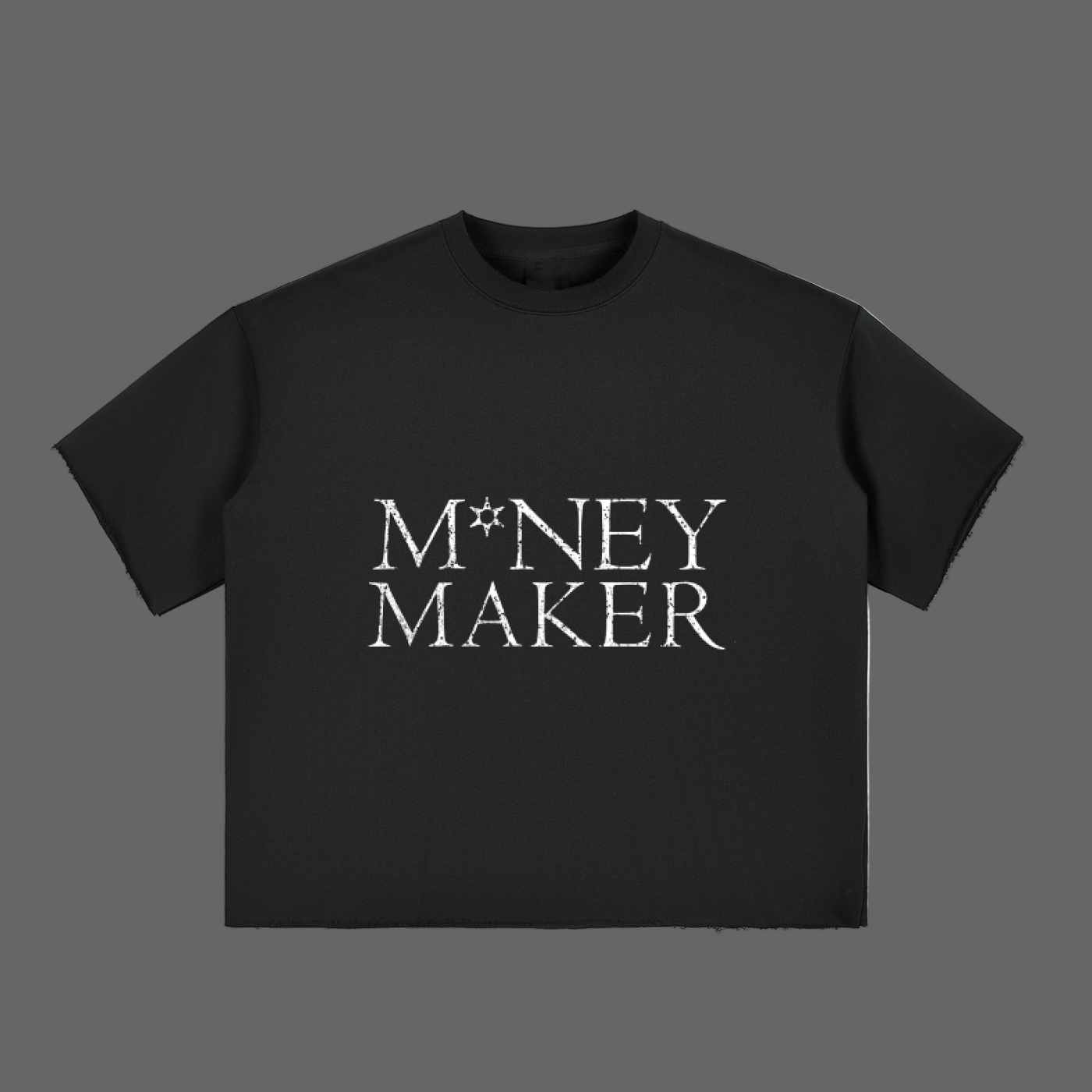 M*NEY MAKER PAPER CHECK Oversized Boxy T-Shirt